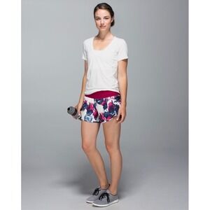 Lululemon Run Times Short Dream Rose Multi Floral Athletic Running Shorts
